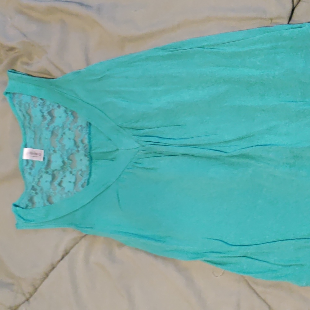 Cute tank top with lace back across shoulders